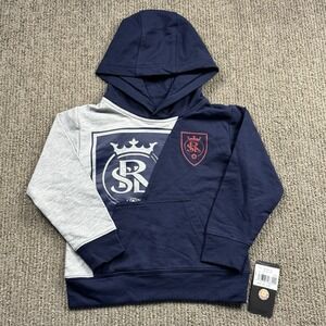 MLS Youth S 4 REAL Salt Lake Hoodie Sweatshirt Pullover Blue